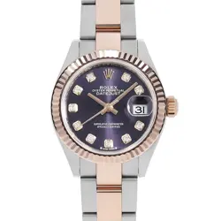 ROLEX DATEJUST 10P DIAMOND 279171G AUBERGINE 3 ROW OYSTER BRACELET RANDOM NU...