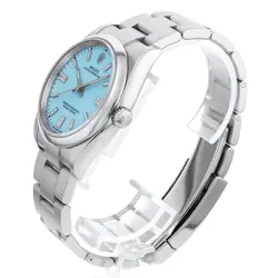 ROLEX OYSTER PERPETUAL 36 126000 TURQUOISE BLUE RANDOM NUMBER SECOND HAND MENS