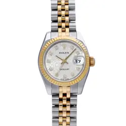 ROLEX DATEJUST 179173G SILVER COMPUTER/DIAMOND WATCH 672778