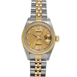 ROLEX DATEJUST 69173G CHAMPAGNE COMPUTER/DIAMOND WATCH 670004