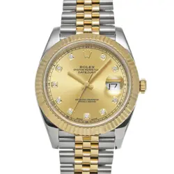 ROLEX DATEJUST 41 126333G CHAMPAGNE/DIAMOND WATCH 673753