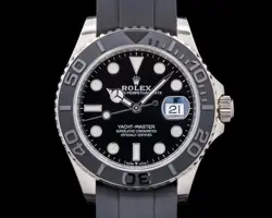 ROLEX 226659 YACHT MASTER 18K WHITE GOLD BLACK DIAL