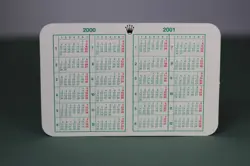 ROLEX - CALENDRIER VERT / GREEN CALENDAR - 2000-2001 - 10 X 6.5CM