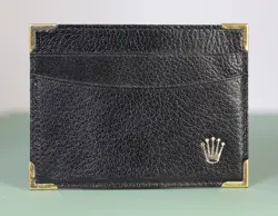 ROLEX - RARE PORTE DOCUMENTS CUIR NOIR / DOC HOLDER BLACK LEATHER 11.8 X 8.2 CM
