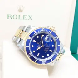 ROLEX 40MM BLUE DIAL 2 TONE SUBMARINER DATE 16613 (A SERIES)