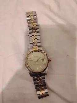 ROLEX DATEJUST TWO-TONE JUBILEE FLUTED BEZEL 16013 36MM