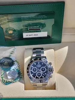 ROLEX COSMOGRAPH DAYTONA MEN'S BLACK WATCH - 116500LN (2022)
