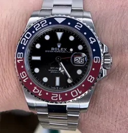 ROLEX 40MM GMT MASTER II 116710 CUSTOM BLUE RED PEPSI CERAMIC BEZEL 4 126710BLRO