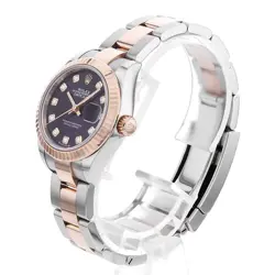 ROLEX DATEJUST 10P DIAMOND 279171G AUBERGINE 3 ROW OYSTER  39145