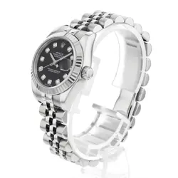 ROLEX DATEJUST 10P DIAMOND 1794G BLACK D 609575