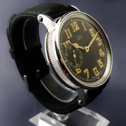 ROLEX STAINLESS STEEL, MILITARY DIAL , POCKET WATCH  TO WRISTWATCH CONVERSION.