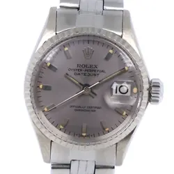 ROLEX DATEJUST OYSTER PERPETUAL CAL.1161 ANTIQUE 6517 K18 WHITE GOLD SS AT AT