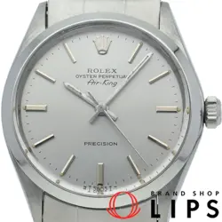 ROLEX AIR KING ANTIQUE OH COMPLETED AIR KING 5500(2) SS MEN WATCH SILVER OH FINI
