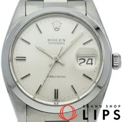 ROLEX OYSTER PERPETUAL DATE ANTIQUE OYSTER DATE 6694(5) SS MEN WATCH SILVER FINI