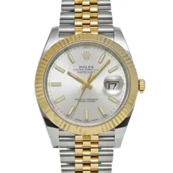 USED ROLEX DATEJUST 41 126333 SILVER CASE SIZE 40×40MM MEN'S WATCH #62189