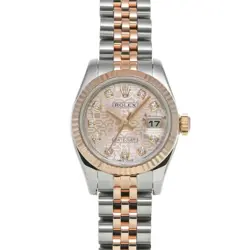 USED ROLEX DATEJUST 179171G PINK CASE SIZE 26×26MM LADIES WATCH #62159