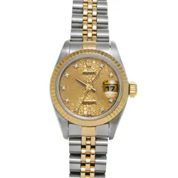 USED ROLEX DATEJUST 69173G CASE SIZE 26×26MM LADIES WATCH #61189
