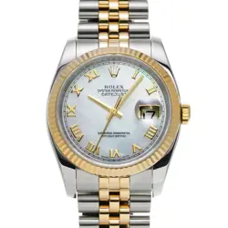 USED ROLEX DATEJUST 116233NR WHITE CASE SIZE 36×36MM MEN'S WATCH #6109