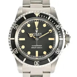 USED ROLEX SUBMARINER 5513 BLACK CASE SIZE 40MM MEN'S WATCH #6229
