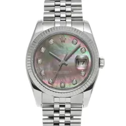 USED ROLEX DATEJUST 116234NG BLACK CASE SIZE 36×36MM MEN'S WATCH #6129