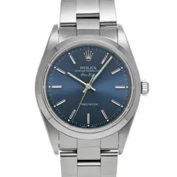 USED ROLEX AIR KING 14000 BLUE CASE SIZE 34×34MM MEN'S WATCH #62559