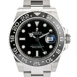 USED ROLEX GMT-MASTER 2 116710LN BLACK CASE SIZE 40MM MEN'S WATCH #63179
