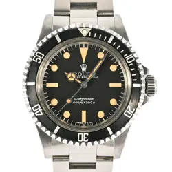 USED ROLEX SUBMARINER 5513 BLACK CASE SIZE 40MM MEN'S WATCH #6129