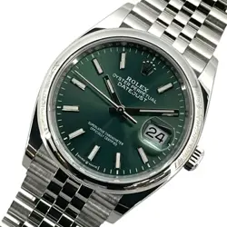 USED ROLEX DATEJUST 36 MINT GREEN RANDOM SERIAL 126200 MEN'S WATCH #62149