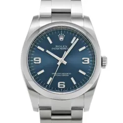 USED ROLEX OYSTER PERPETUAL 36 116000 BLUE MEN'S WATCH #63159