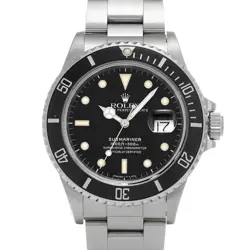 USED ROLEX SUBMARINER DATE 168000 BLACK CASE SIZE 40×40MM MEN'S WATCH #6109