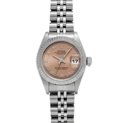 USED ROLEX DATEJUST 69174 PINK CASE SIZE 26×26MM LADIES WATCH #63459