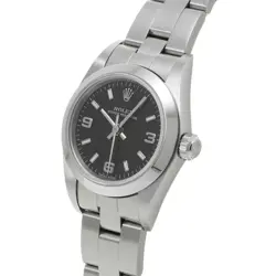 USED ROLEX Oyster Perpetual 76080 Black Case Size 24×24mm Ladies Watch #6199