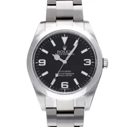 USED ROLEX EXPLORER 214270 BLACK CASE SIZE 39×39MM MEN'S WATCH #62289
