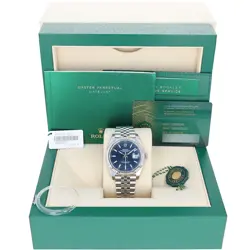 Rolex Datejust 41 mm 126334 Blue Motif Jubilee NEW STICKERS DEC 2023