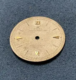 100% Original Rolex Bubbleback Dial, Raised Gold Roman Numerals/Arrow Markers