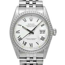 USED ROLEX DATEJUST 16030 WHITE CASE SIZE 36MM X 36MM MEN'S WATCH #6119