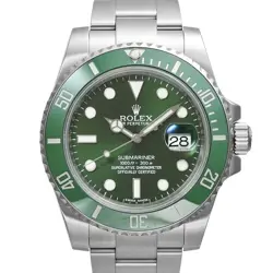 USED ROLEX SUBMARINER DATE 116610LV GREEN MEN'S WATCH #61109
