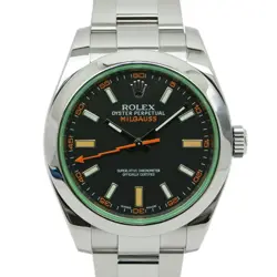 USED ROLEX MILGAUSS 116400GV BLACK MEN'S WATCH #64239