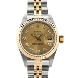 USED ROLEX DATEJUST 69173G YELLOW CASE SIZE 26MM LADIES WATCH #65189
