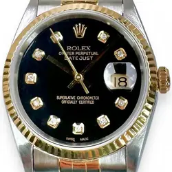 ROLEX DATEJUST 16233  BLACK DIAMOND DIAL