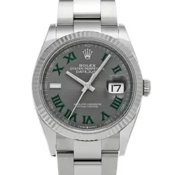 ROLEX 6/11  DATEJUST 36 126234 RANDOM SERIAL SLATE ROMAN WATCH WRISTWATCH R45_06