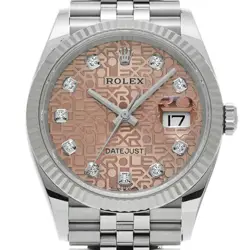 Rolex 6/11  Datejust 36 126234G Random Serial Rose Color Computer/Diamond Wristw