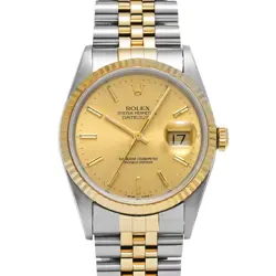 ROLEX  DATEJUST 16233 NUMBER 1994 MANUFACTURED CHAMPAGNE WATCH WRISTWATCH R45_06