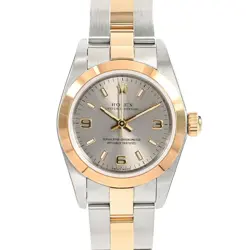 ROLEX OYSTER PERPETUAL WATCH 76183 K GRAY LADIES