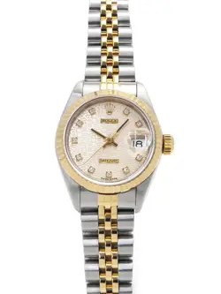 ROLEX DATEJUST 10P DIAMOND 69173G L SERIES 1989 AUTOMATIC LADIES WATCH PRE-OWNED