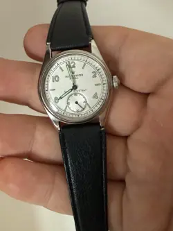 ROLEX OYSTER ROYAL PRECISION 31MM CREAM DIAL STAINLESS STEEL BROWN  LEATHER BAND