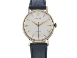 VINTAGE GOLD ROLEX WATCH MEN. ROLEX PRECISION COIN-EDGE CAL.1210 9CT 1954