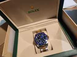 MINT ROLEX SUBMARINER DATE 41MM CERAMIC TWO-TONE 18K YELLOW GOLD 126613 LB WATCH