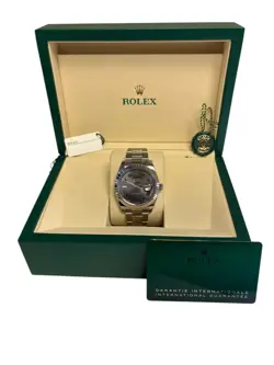 ROLEX DATEJUST 126334 WITH GRAY WIMBLEDON DIAL 41MM WATCH