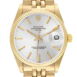 ROLEX DATE YELLOW GOLD VINTAGE AUTOMATIC MENS WATCH 1503 BOX PAPERS